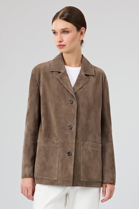 کت چرمی زنانه ویزون اورسایز جیر Gloria دری مد