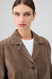 کت چرمی زنانه ویزون اورسایز جیر Gloria دری مد