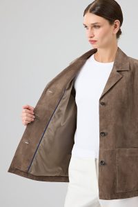 کت چرمی زنانه ویزون اورسایز جیر Gloria دری مد