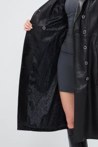 کت چرمی شرلینگ مشکی زنانه برندا دری مد