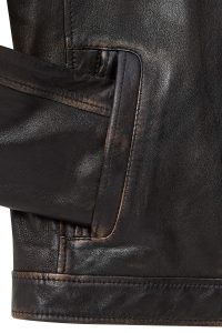 کت چرمی مردانه برنزی Kobe دری مد