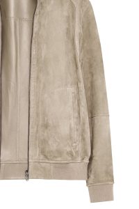 کت چرمی مردانه بژ یقه دیپلمات Suarez دری مد