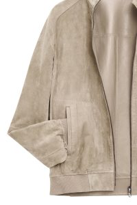 کت چرمی مردانه بژ یقه دیپلمات Suarez دری مد