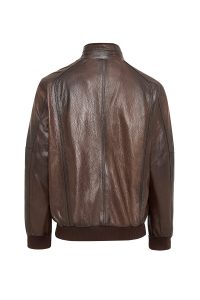 کت چرمی مردانه سایز بزرگ قهوه‌ای Felix دری مد