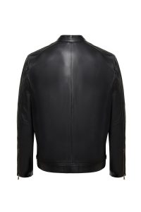 کت چرمی مردانه سایز بزرگ مشکی Alanzo دری مد