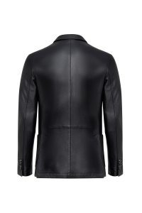 کت چرمی مردانه مشکی بلیزر Dominic دری مد