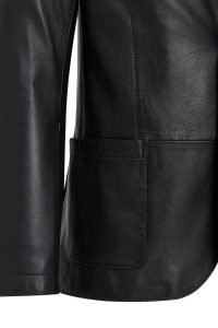 کت چرمی مردانه مشکی بلیزر Dominic دری مد