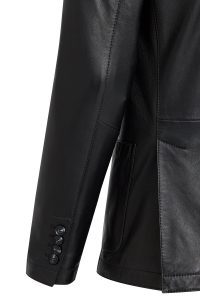 کت چرمی مردانه مشکی بلیزر Dominic دری مد