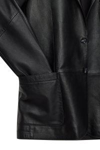 کت چرمی مردانه مشکی بلیزر Dominic دری مد