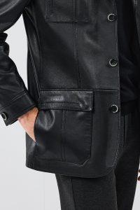 کت چرمی مشکی مردانه کوین دری مد