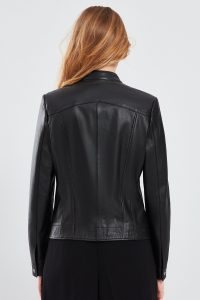 کت چرمی کوتاه مشکی زنانه مارلین دری مد