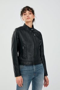 کت چرمی کوتاه مشکی زنانه کایلی دری مد