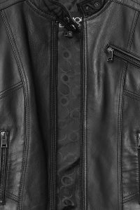 کت چرمی کوتاه مشکی زنانه کایلی دری مد