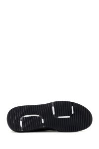 کتونی اسپرت راحتی مردانه مشکی بند دار چرمی پاشنه ضخیم دری مد