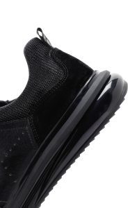 کتونی اسپرت راحتی مردانه مشکی بند دار چرمی پاشنه ضخیم دری مد