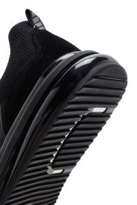 کتونی اسپرت راحتی مردانه مشکی بند دار چرمی پاشنه ضخیم دری مد