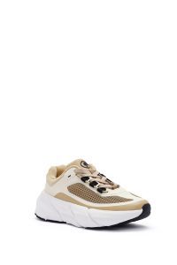 کتونی زنانه بژ بنددار ACBC x Derimod