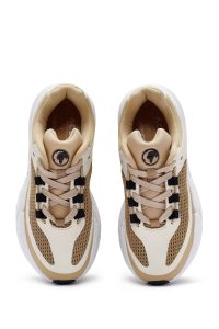 کتونی زنانه بژ بنددار ACBC x Derimod