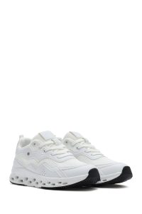 کتونی زنانه بژ بنددار با زیره ضخیم دری مد