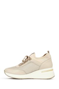 کتونی زنانه بژ بنددار لژدار دری مد