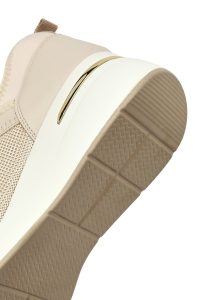 کتونی زنانه بژ بنددار لژدار دری مد