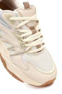 کتونی زنانه بژ بنددار لژدار دری مد