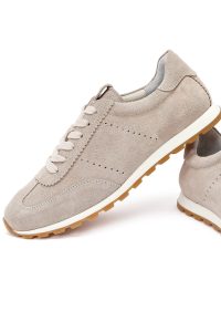 کتونی زنانه جیر بژ بنددار دری مد