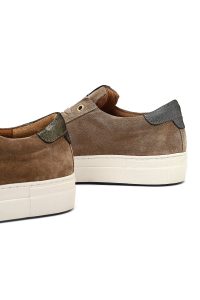 کتونی زنانه جیر بژ بنددار لژدار دری مد