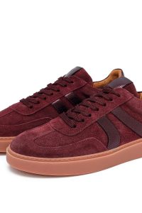 کتونی زنانه جیر زرشکی بنددار دری مد