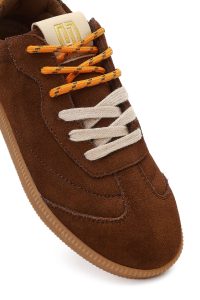 کتونی زنانه جیر قهوه‌ای بنددار دری مد Studio