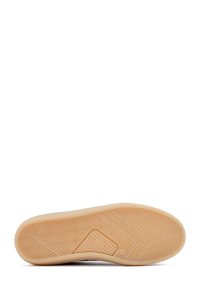 کتونی زنانه جیر قهوه‌ای بنددار دری مد