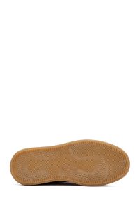 کتونی زنانه جیر قهوه‌ای بنددار دری مد