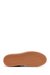 کتونی زنانه جیر قهوه‌ای بنددار دری مد