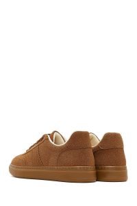 کتونی زنانه جیر قهوه‌ای بنددار لژدار دری مد