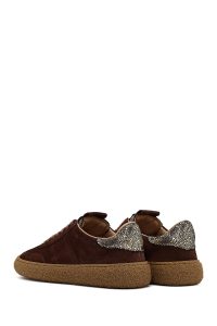 کتونی زنانه جیر قهوه‌ای دری مد