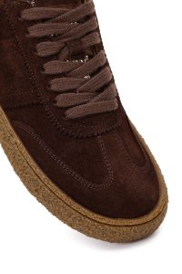 کتونی زنانه جیر قهوه‌ای دری مد