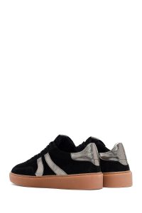 کتونی زنانه جیر مشکی بنددار دری مد