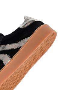 کتونی زنانه جیر مشکی بنددار دری مد