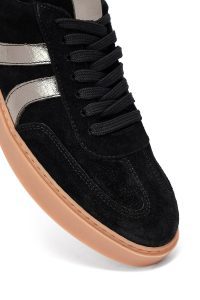 کتونی زنانه جیر مشکی بنددار دری مد