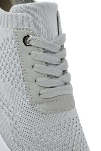 کتونی زنانه خاکی با بند چرم و جیر دری مد