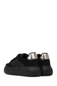 کتونی زنانه مشکی بنددار لژدار دری مد