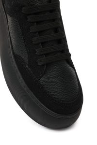 کتونی زنانه مشکی بنددار لژدار دری مد