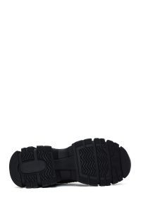 کتونی زنانه پارچه‌ای مشکی لژدار سنگ‌دار دری مد Zero