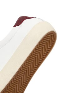 کتونی زنانه چرم سفید بنددار دری مد