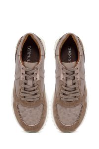 کتونی زنانه چرم ویزون بنددار لژدار دری مد