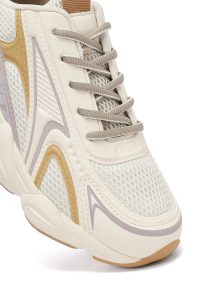 کتونی زنانه کرم بنددار لژدار دری مد