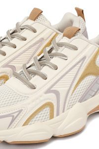 کتونی زنانه کرم بنددار لژدار دری مد