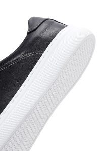 کتونی زنونه چرم مشکی بنددار دری مد