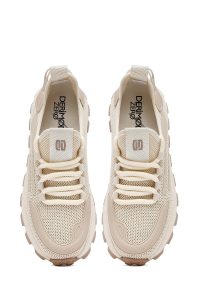 کتونی مردانه بژ بندی زیره ضخیم پارچه‌ای Derimod Zero