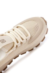 کتونی مردانه بژ بندی زیره ضخیم پارچه‌ای Derimod Zero